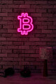 Decoratiune luminoasa LED, Bitcoin, Benzi flexibile de neon, DC 12 V, Roz