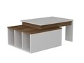 Masuta de cafea Kolarado, Furny Home, 90x60x37.4, alb/bej