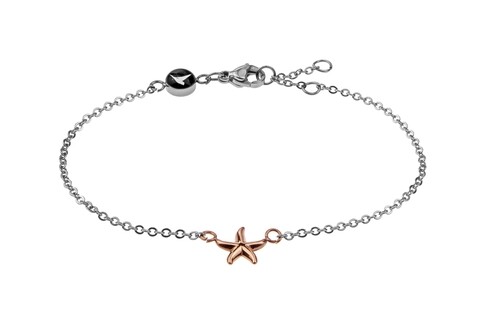 Bratara, Emily Westwood, Silver/Rose Gold Star, inox, argintiu/auriu