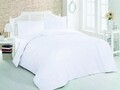 Lenjerie de pat dubla King, 3 piese, 220x240 cm, 60x60 cm, 100% bumbac ranforce, Patik, White, alb