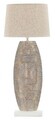 Lampa de masa Eclips, Mauro Ferretti, 1x E27, 40W, 38x90 cm, polirasina/fier/textil, auriu/alb