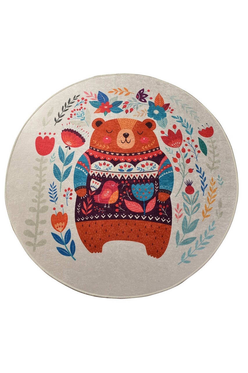 Covor, Sweet Bear , Catifea, Multicolor - 1 | YEO