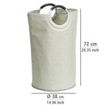 Cos de rufe, Wenko, Jumbo Stone, 69 L, 38 x 38 x 72 cm, poliester/aluminiu, alb