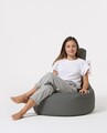 Fotoliu puf, Bean Bag, Ferndale Lina, 70 x 80 cm, poliester impermeabil, gri fumuriu