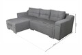 Coltar extensibil Verona Gri 287x169x96 cm cu lada de depozitare