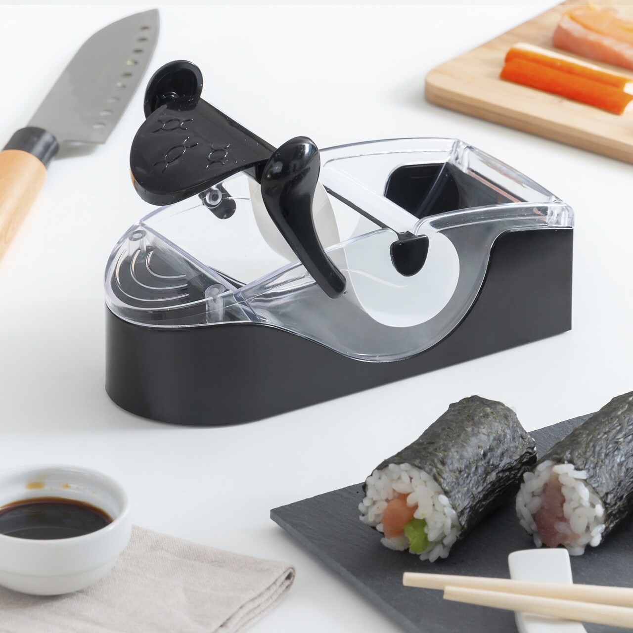 Aparat De Facut Sushi InnovaGoods, 22 X 8 X 10 Cm, Retete Incluse