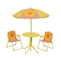 Set mobilier de gradina pentru copii Flower, Decoris, 4 piese, otel/poliester, multicolor