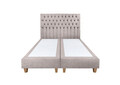 Pat matrimonial, Stockholm, Chester E, 140x200 cm, saltea tip Pocket, topper memory, Taupe