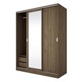 Dulap, Bedora, City 1006, admiral, 150 x 59 x 191 cm, PAL, maro inchis