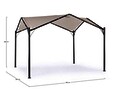 Pavilion pentru gradina Dome Gazebo, Bizzotto, 350 x 350 x 260 cm, otel/poliester, antracit/gri