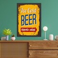 Tablou decorativ, Ice Cold Beer (40 x 55), MDF , Polistiren, Multicolor