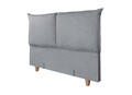 Pat matrimonial, Stockholm, Pillows E, 140x200 cm, saltea tip Pocket, topper memory, Gri