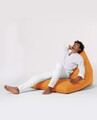 Fotoliu puf, Bean Bag Ferndale, Pyramid Bed, 145 cm, poliester impermeabil, portocaliu