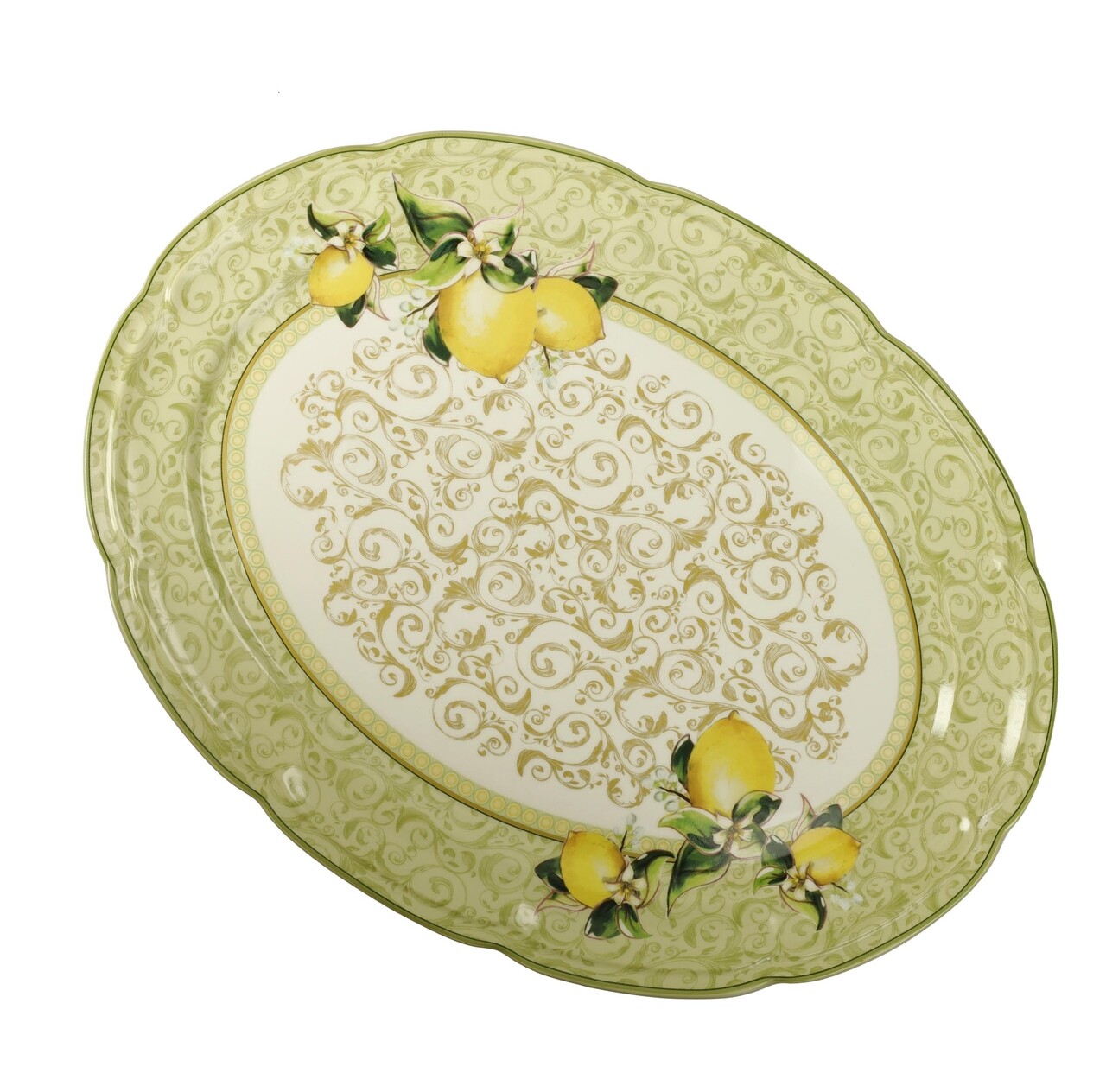 Platou pentru servire Limoni, Brandani, 39.5 x 30 cm, portelan New Bone China