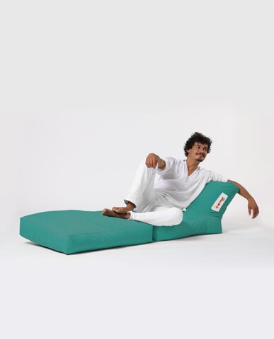 Fotoliu extensibil, Siesta, Ferndale Bean Bag, 55 - 180 cm, poliester impermeabil, turcoaz