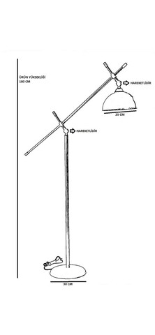 Lampadar, Stala, 846STL3521, Metal, Auriu