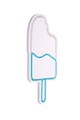 Decoratiune luminoasa LED, Ice Cream, Benzi flexibile de neon, DC 12 V, Alb/Albastru