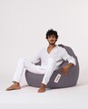 Fotoliu puf, Bean Bag, Ferndale Premium XXL, 115 x 130 cm, poliester impermeabil, gri fumuriu