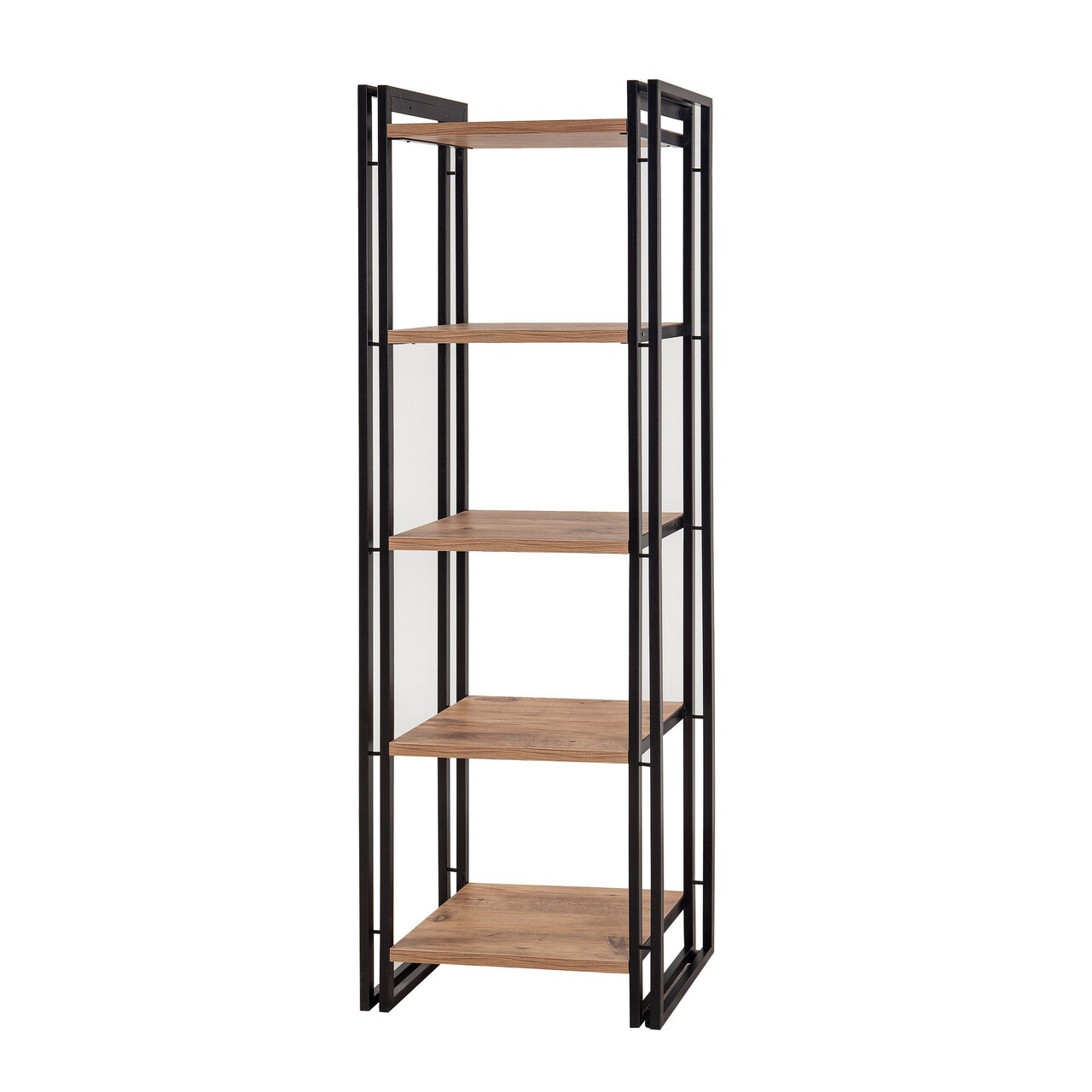 Biblioteca Cosmo Penta, Sapphire, 60x35x180 cm, natural/negru - 2 | YEO