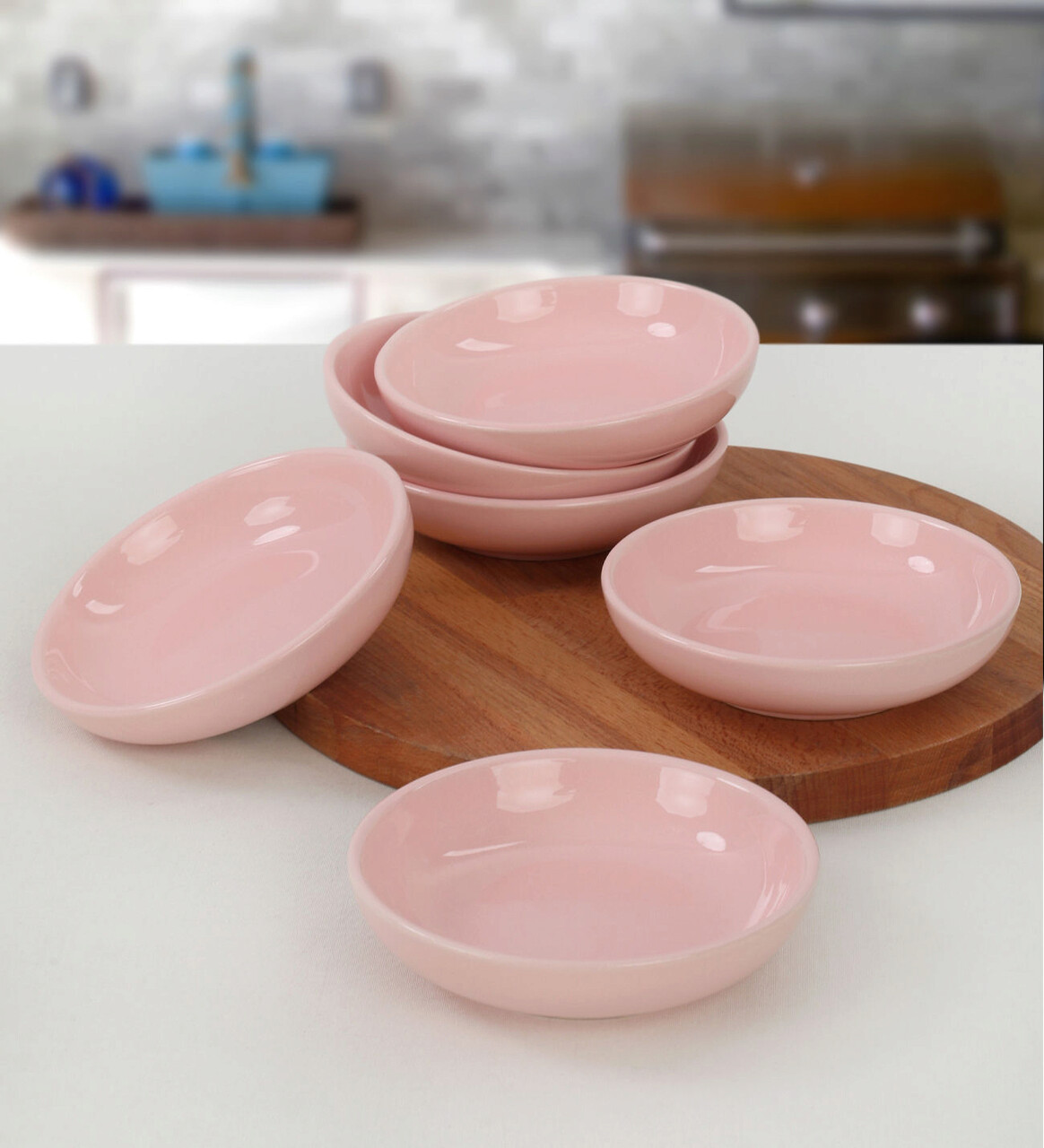 Set Boluri Pentru Sos, Keramika, 275KRM1462, Ceramica, Roz