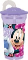 Recipient apa cu pai Minnie, Disney, 350 ml, plastic, multicolor