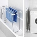 Uscator de rufe pliabil, Wenko, Profi Single, 5.5 m capacitate de uscare, 87x39x79 cm, inox/polipropilena, argintiu