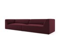 Canapea 4 locuri, Ruby, Micadoni Home, BL, 302x93x69 cm, piele ecologica, bordo