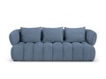 Canapea 3 locuri, Reese-192, Micadoni Home, 256x100x84 cm, catifea structurata, albastru jeans