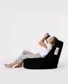 Fotoliu puf, Bean Bag, Ferndale Lina, 70 x 80 cm, poliester impermeabil, negru