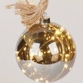 Decoratiune luminoasa Rope w glass ball, 15x95 cm, funie si sticla