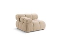 Modul stanga pentru canapea modulara, 1 loc, Bellis-213, Micadoni Home, 94x94x70 cm, tesatura boucle, bej sand