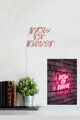 Decoratiune luminoasa LED, Now or Never, Benzi flexibile de neon, DC 12 V, Roz