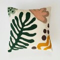 Husa de perna, Lotus Punch Pillow Cover, 43x43 cm, Material: 20% in, 80% poliester, Muștar / Gri închis / Pudră / Roz / Verde / Verde de mare