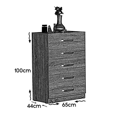 Dulap, Comforty, Milas, 65x100x44 cm, Stejar