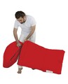 Fotoliu extensibil, Siesta, Ferndale Bean Bag, 55 - 180 cm, poliester impermeabil, rosu