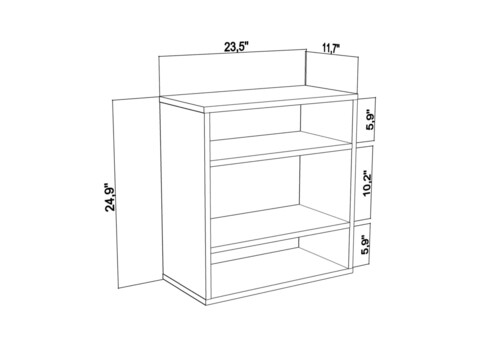 Masuta, Retricy, Harpet, 59.6x29.6x63.2 cm, PAL, Antracit / Stejar