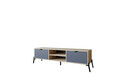 Comoda TV, Puqa Design, Nost, 160x41x40 cm, PAL, Stejar safir / Antracit