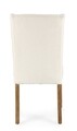 Scaun Columbia, Bizzotto, 51 x 63 x 104 cm, lemn de stejar/poliester Boucle, natural