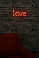 Decoratiune luminoasa LED, Love, Benzi flexibile de neon, DC 12 V, Rosu