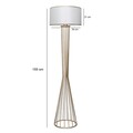 Lampadar, AYD-3077, Insignio, 38 x 155 cm, 1 x E27, 60W, alb/auriu