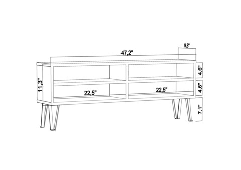 Comoda TV, Retricy, Farrar, 120x25x46.6 cm, PAL, Antracit / Stejar