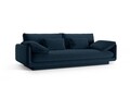 Canapea 3 locuri, Torino-211, Micadoni Home, 220x103x83 cm, tesatura structurata chenille, albastru navy