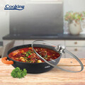 Cratita cu capac, Cooking by Heinner, Dark Line, 32 x 8.5 cm, 5.5 L, aluminiu turnat, negru