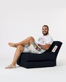 Fotoliu extensibil, Siesta, Ferndale Bean Bag, 55 - 180 cm, poliester impermeabil, negru