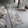 Covor Marbled Blush, Flair Rugs, 80x300 cm, polipropilena/poliester, roz pudra