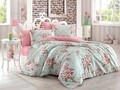 Lenjerie de pat dubla king size, Eponj Home, Alanur 143EPF41886, 3 piese, amestec bumbac, multicolor