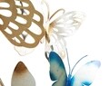 Decoratiune de perete Butterflies Light Blue, Mauro Ferretti, 59.5x111.5 cm, fier, multicolor