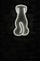 Decoratiune luminoasa LED, Doggy,  Benzi flexibile de neon, DC 12 V, Alb