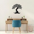 Decoratiune de perete, Monumental Tree 12, Metal, Dimensiune: 73 x 70 cm, Negru