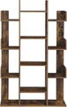 Corp biblioteca cu 13 compartimente Vasagle, 80 x 25 x 140 cm, PAL, maro rustic